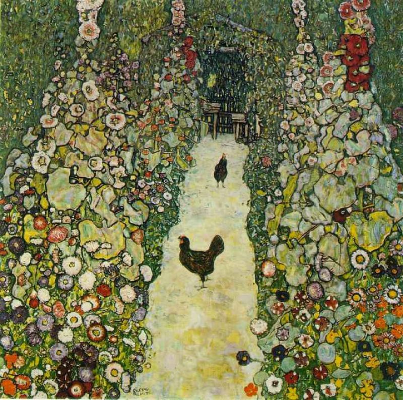 1916_garden path with chickens.jpg